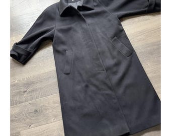 Vintage Black Wool Peacoat Size 12, Made in USA, Forecaster Of Boston