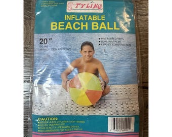 Vintage styling 20" opblaasbare strandbal - nieuw!