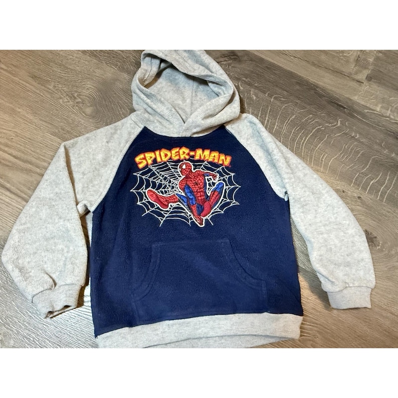 Sudadera con capucha de Spider-Man vintage, forro polar, talla 4T imagen 1