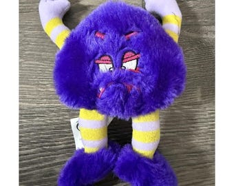 ¡Puf Silly Slammers original de los años 90 con actitud, color morado, Monster Works!