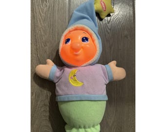 Playskool Lullaby Gloworm Glow Worm Light Up Musical Baby Doll 2003 Tested Works