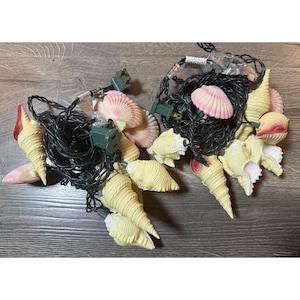 2 Sets Vintage Noma Seashell Party Lights Indoor Outdoor 20 Shells