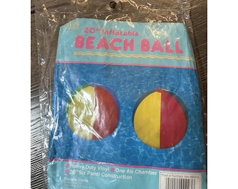 Pelota de playa inflable vintage de 20 pulgadas