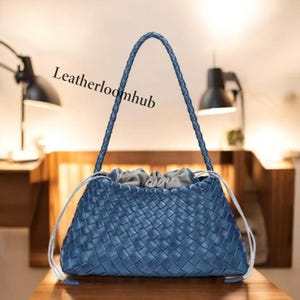 Handmade Woven Leather Hobo Bag: Large Boho Beach Tote
