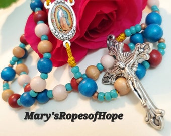 Our Lady Of Guadalupe beaded paracord Rosary