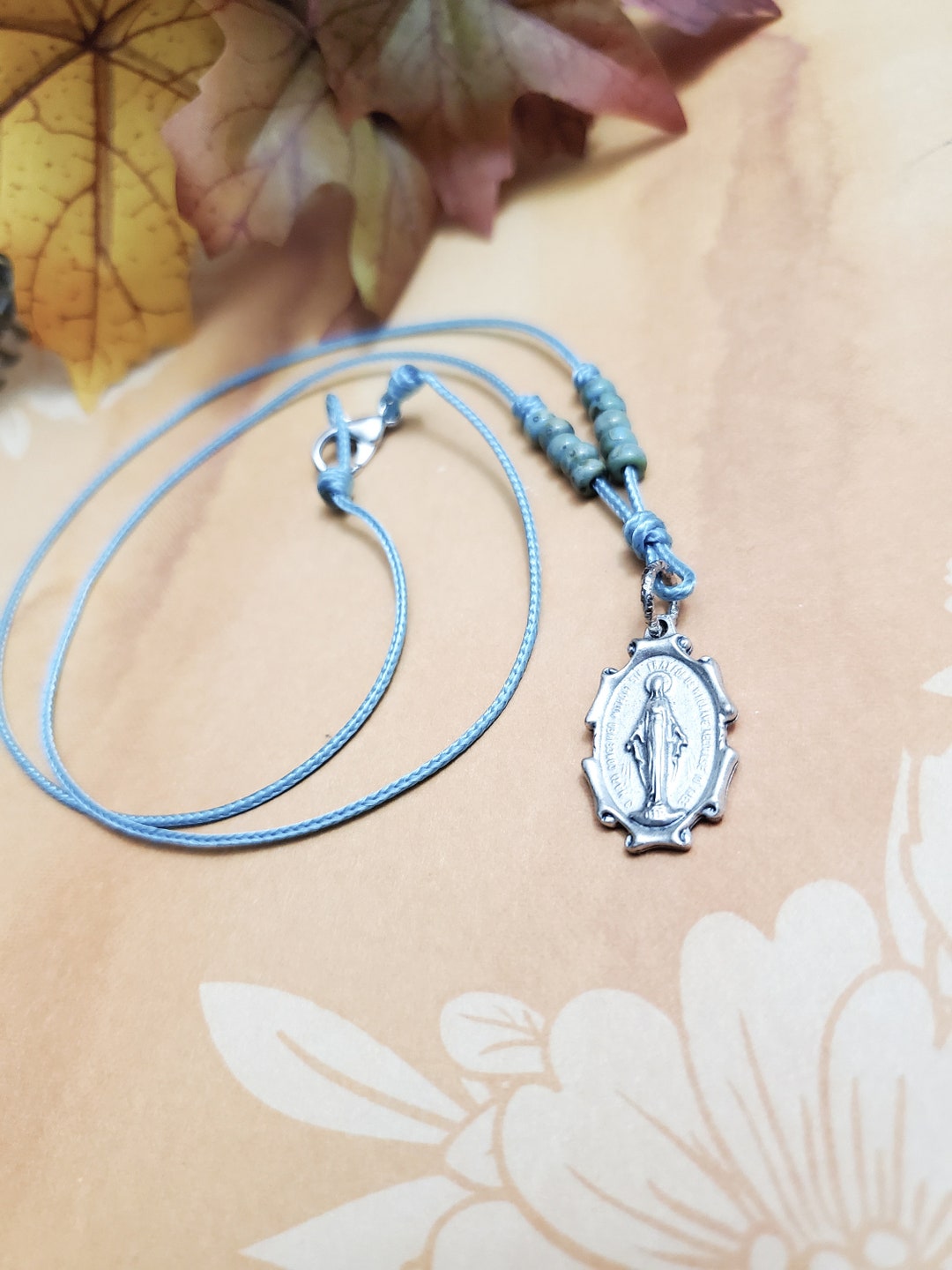 Miraculous Medal Necklace Our Lady Of the Immaculate - Etsy