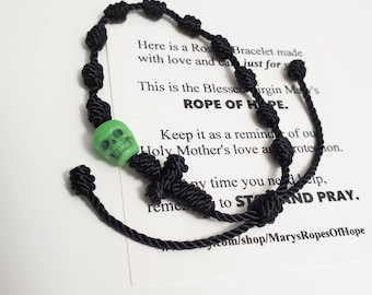 Knotted Rosary bracelet, Memento Mori, original design