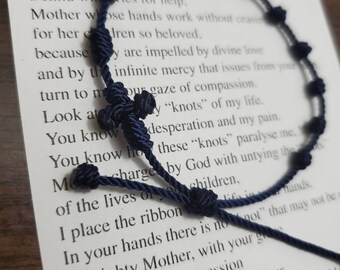 Wrist Rosary, small knots, minimalist Rosary bracelet, Confirmation, Godparent, Catholic gift, EDC