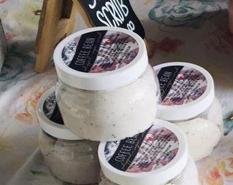 Grano de café: Exfoliante de azúcar batida, Exfoliante emulsionado, Jabón batido, Jabón en crema, Jabón de baño espumoso, Jabón de baño