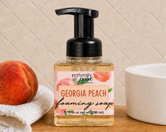 Georgia Peach Foaming Hand Soap | Peach Scented Soap | Fruity Hand Soap | Kitchen or Bathroom Soap | Pump Soap