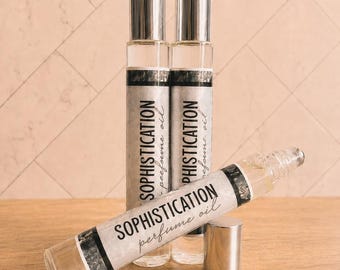 Sophistication Perfume Oil Roll-On | Masculine Perfume | Leather, Black Pepper & Patchouli | Rollerball Perfume | 10 ml
