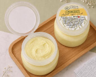 Lemongrass Salon Formula Whipped Sugar Scrub | 18 oz Professional Pedicure Scrub | Back Bar Scrub | Essential Oil Body Scrub | Nail Tech