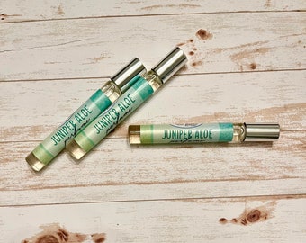 Aceite de perfume: Aloe de enebro, perfume roll on, aceite de perfume natural, aroma unisex suave, perfume hidratante