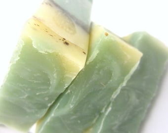 TÉ MATCHA, Jabón de leche de coco, Jabón procesado en frío, Jabón artesanal de manteca de karité, Colorantes naturales