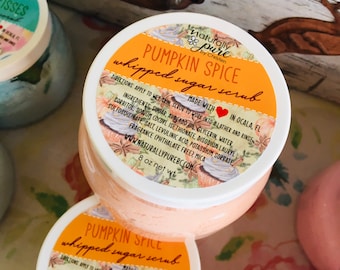 Pumpkin Spice : Whipped Sugar Scrub, Emulsified Scrub, Whipped Soap, Cream Soap, Bath Whip