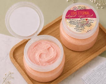 Love Eternal Salon Formula Whipped Sugar Scrub | 18 oz Professional Pedicure Scrub | Back Bar Scrub | Floral Citrus Body Scrub | Nail Tech