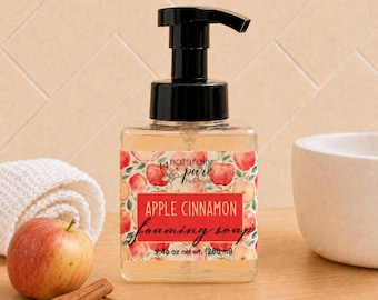Apple Cinnamon Foaming Hand Soap | Fall Hand Soap | Spiced Apple Soap | Autumn Kitchen Soap | Bathroom Soap