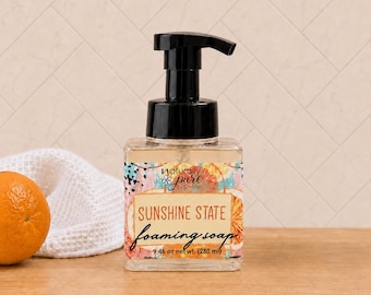 Sunshine State Foaming Hand Soap | Orange Tangerine Grapefruit Soap | Citrus Hand Wash | Florida Gift | Pump Soap