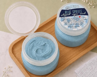 Blue Spruce Salon Formula Whipped Sugar Scrub | 18 oz Professional Pedicure Scrub | Back Bar Scrub | Pine Tree Body Scrub | Nail Tech