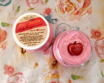 Apple Cinnamon : Whipped Sugar Scrub, Emulsified Scrub, Whipped Soap, Cream Soap, Bath Whip