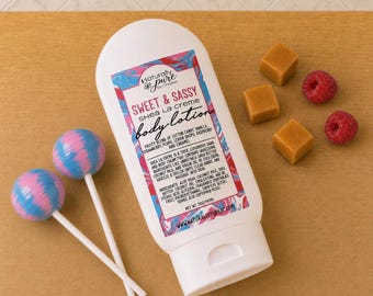 Sweet & Sassy Shea la Creme | Shea Butter Body Cream | Coconut Milk Hand Body Lotion | Cotton Candy Raspberry Scent