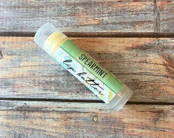 SPEARMINT: Luxury Lip Butter, Lip Butter, Plant Based Moisturizer, Avocado and Cocoa Butter Formula, Beeswax Free