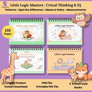 Logic Masters Workbook Bundle | Preschool & Kindergarten Problem Solving Skills | Brain Boosting Activity Worksheets PDF