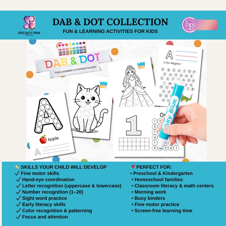 Dab Dot Printable Bundle Preschool Kindergarten Fine Motor dab-dot-printable-bundle-preschool-kindergarten-fine-motor