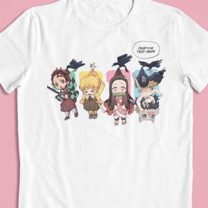 Demon Slayer Chibi: CUSTOM text – 20% off Anime T-Shirt / Hoodie / Sweater | Cool Anime Streetwear