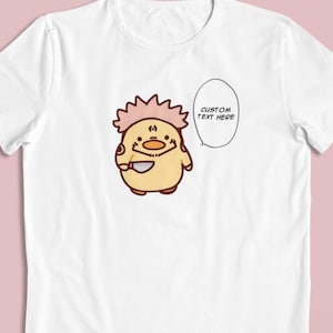 Sukuna Duck Chibi: CUSTOM text – 20% off Jujutsu Kaisen T-Shirt / Hoodie / Sweater | Cute Anime Streetwear