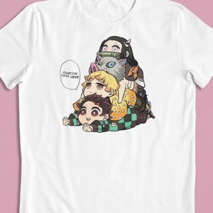 Demon Slayer Chibi: CUSTOM text – 20% off Anime T-Shirt / Hoodie / Sweater | Cool Anime Streetwear