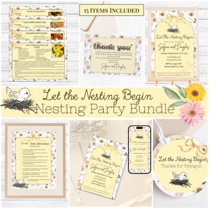 Paket med blommiga fester: Inbjudan till blommiga fester, checklista och planerare (digital Canva-mall)