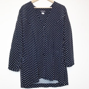 Vintage Prato Black & White Polka Dot Blazer Women&#39;s Size XL