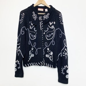 Vintage Pearl & Rhinestone Cardigan