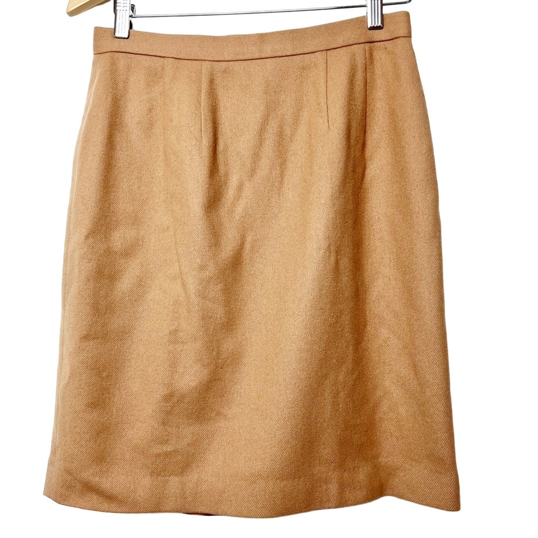 Jersey Pencil Skirt in Camel