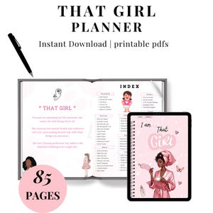 Printable That Girl Printable Planner | Daily  Weekly Aesthetic Organizer | Self Care & Productivity PDF