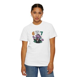 Funny Vampire 67 Shirt, Ha Ha Ha Trendy Tee, Retro Cartoon Vampire Count T-Shirt, Spooky Humor Top, Six Seven image 11