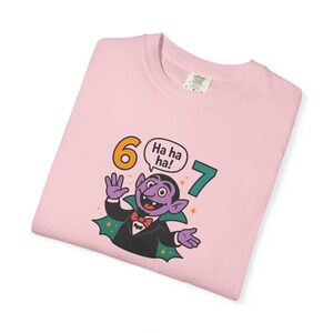 Funny Vampire 67 Shirt, Ha Ha Ha Trendy Tee, Retro Cartoon Vampire Count T-Shirt, Spooky Humor Top, Six Seven image 10