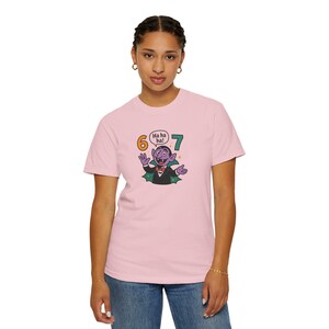 Funny Vampire 67 Shirt, Ha Ha Ha Trendy Tee, Retro Cartoon Vampire Count T-Shirt, Spooky Humor Top, Six Seven image 14