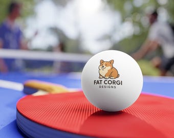 Fat Corgi Ping Pong Balls: Dog Lover Sports Party Favors