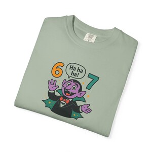 Funny Vampire 67 Shirt, Ha Ha Ha Trendy Tee, Retro Cartoon Vampire Count T-Shirt, Spooky Humor Top, Six Seven image 4
