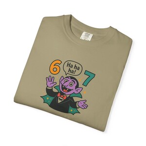 Funny Vampire 67 Shirt, Ha Ha Ha Trendy Tee, Retro Cartoon Vampire Count T-Shirt, Spooky Humor Top, Six Seven image 6