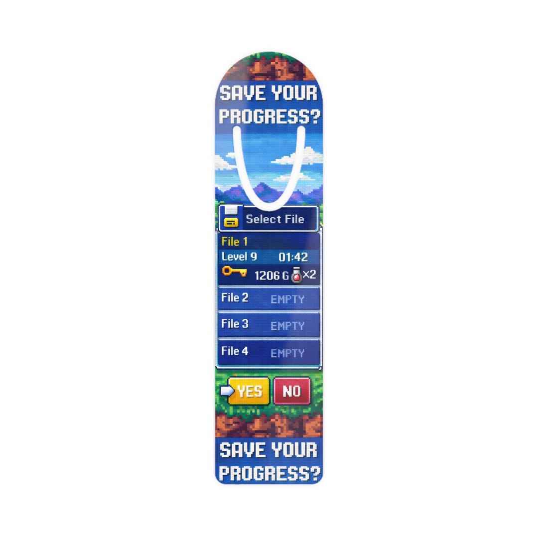Save Your Progress? Bookmark | Video Game Save Screen Design - Etsy