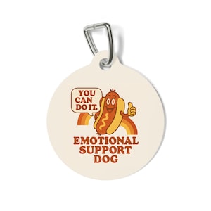 Emotional Support Dog Tag: Custom Pet ID, Funny Personalized Accessory