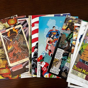 Paquete de 40 hojas de papel de cómic vintage: kits de efímeras, páginas de diario, creación de tarjetas, Smash Journal, cómics retro, páginas vintage, collage de arte pop.