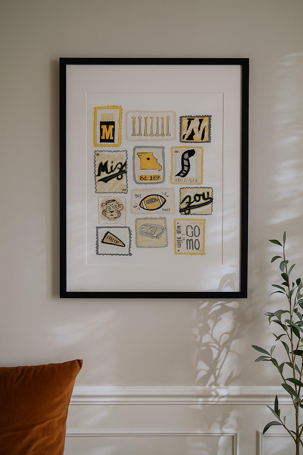 Mizzou Stamp Poster Print Digital Download Mizzou Digital Download
