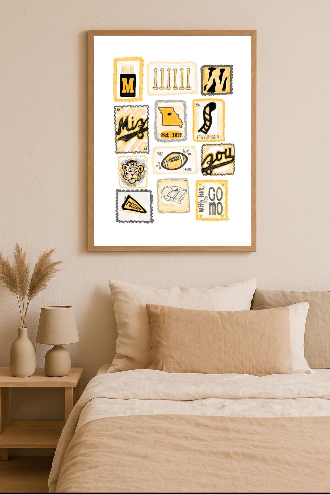 Mizzou Stamp Poster Print Digital Download Mizzou Digital Download