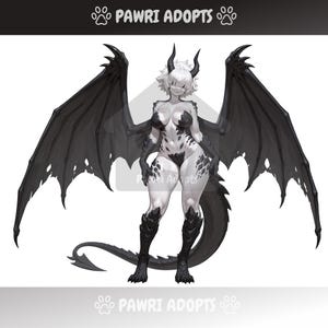 Dragon Fursona Adopt – Unique Anthro Character for Adoption – Furry Fantasy OC – One of a Kind Female Dragon – Scalie, Digital Character Art