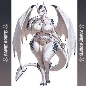 Dragon Fursona Adopt – Unique Anthro Character for Adoption – Furry Fantasy OC – One of a Kind Female Dragon – Scalie, Digital Character Art