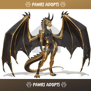 Dragon Fursona Adopt – Unique Anthro Character for Adoption – Furry Fantasy OC – One of a Kind Female Dragon – Scalie, Digital Character Art